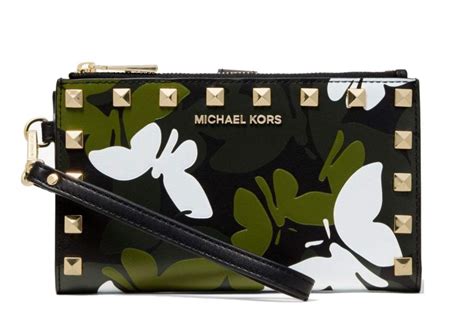 michael kors camo butterfly wallet